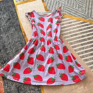Boden Blue and Red Pleated Tiered Sundress